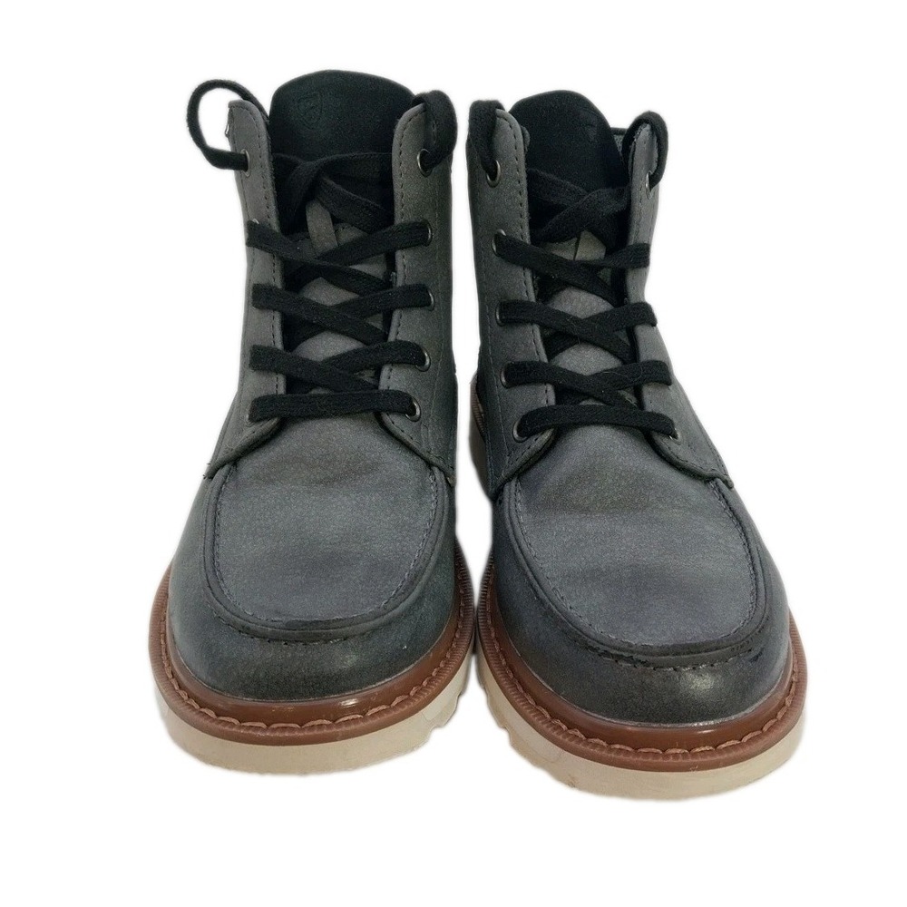 Deer Stags Julian JR Sturdy Boots Slate Gray Memory Foam Boy's Size 4M Lace Up